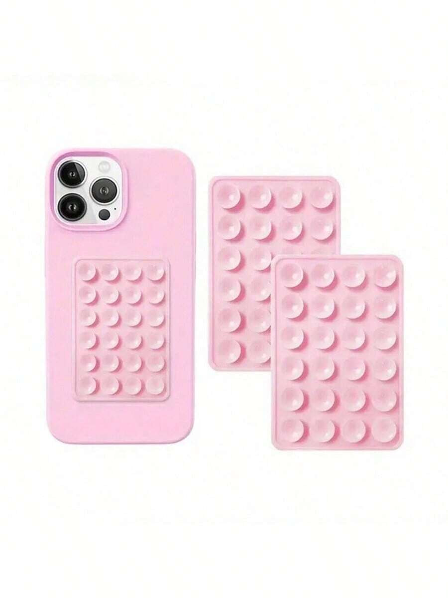 1pc Silicone Suction Cup Phone Case Stand, Octobuddy Sticky Phone Holder, Suitable For Smartphones - View 1