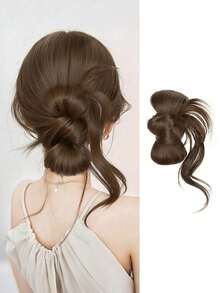 Y2K Style Women's High-Temperature Fiber Bun Hairstyle - Non-Slip Hair Ties Suitable For Light Beige,Multifunctional For Daily - Multicolor - View 16