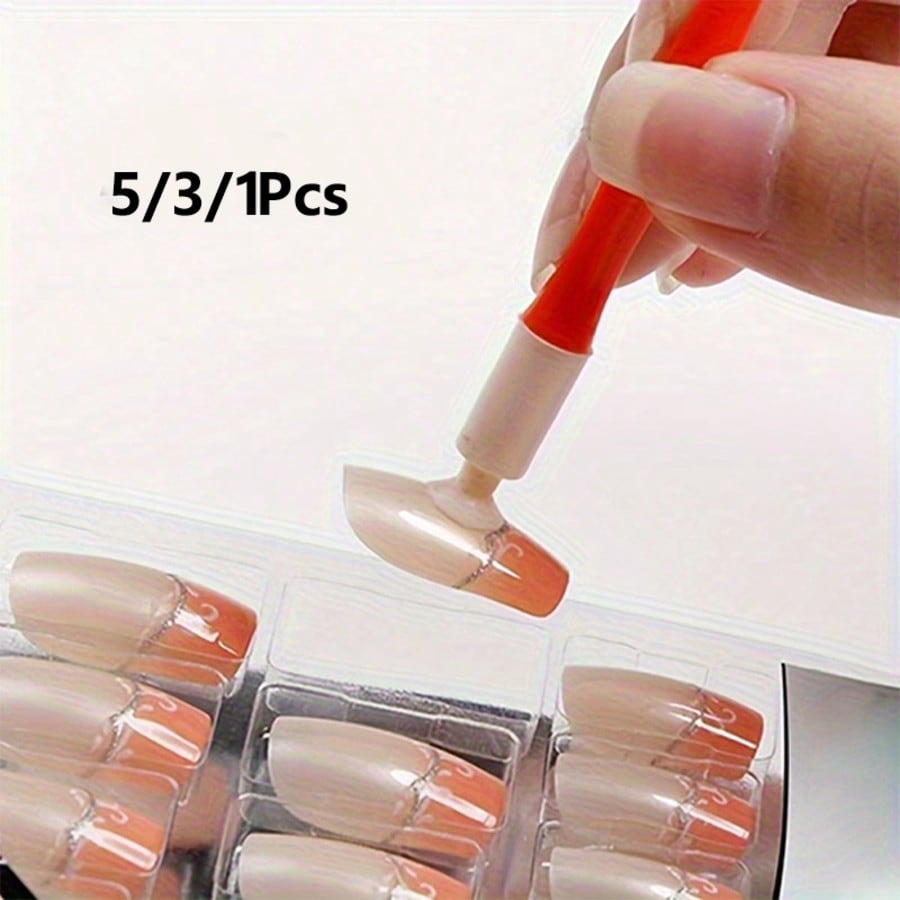 5Pcs, Nail Art Suction Cup, Nail Tip Application Tool, Nail Removal Tool, Unisex Nail Art Separator, Professional Nail Art Applicator, Suitable For Press-Type Nail Application, Nail Art, Nail Supplies, And Nail Art Tools. Nail Salon.