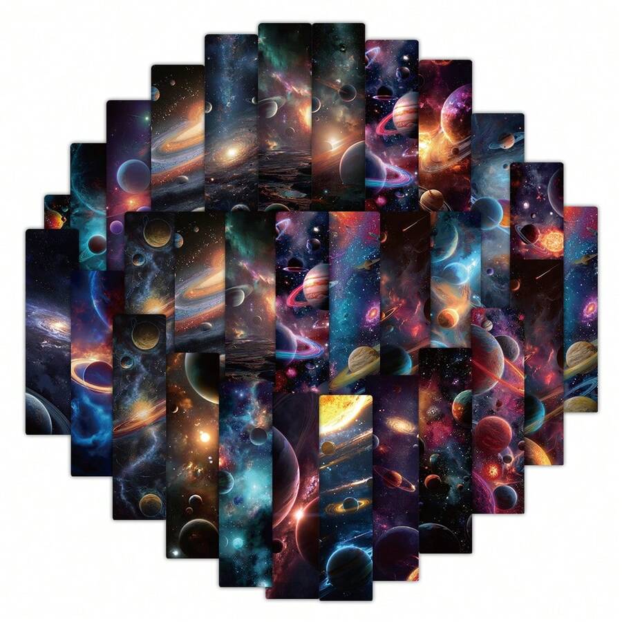 A Set Of Mini Convenient Bookmarks, Creative Space Planet Themed Bookmarks In Ins Style, Page Clips, Bookmark Holders, Reading Supplies, Unique Back-To-School Reading Gift, Suitable As A Personalized Gift For Friends - Bookmark - View 1