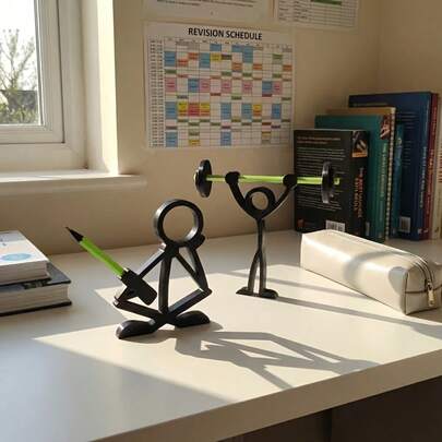 3D打印火柴棍造型铅笔筒，桌面摆件，文具，桌面雕塑。学生礼物，圣诞节和新年礼物