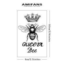 Hình xăm tạm thời AMIFANS Queen Bee Royal, hình xăm bán vĩnh viễn, giữ được 1-2 tuần, hình xăm, hình xăm nước ép trái cây, hình xăm chân thực, hình xăm lãng mạn, hình xăm giả, chống thấm nước, hình xăm trông giống như thật, hình xăm thiết kế độc đáo, hình xăm trái cây, hình xăm thực vật - màu đen - Xem 5