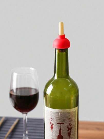 Tampão de Garrafa de Silicone Criativo e Fofo no Formato de Vaso Sanitário, Adequado para Garrafas de Vinho, Bebidas e Garrafas de Condimentos, Adequado para Vedar Bebidas Alcoólicas, Vinhos Brancos, Vinhos Tintos e Garrafas de Vinho