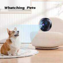 1pc 1080P Full HD Mini Smart WiFi Camera, 2.4G Wireless Connection, Night Vision, Voice Intercom, Remote APP Live View, USB Charging, Easy Installation, Suitable For Home And Office Security Monitoring For Elderly, Nanny And Pets - Black - View 5