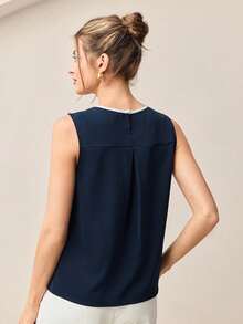 2025 New Elegant And Romantic Autumn/Winter Blouse, Versatile Urban Chic Style For Office Wear, Suitable For Wedding Guests, Parties, Concerts, Brunch, Airport, Everyday Fashion, Off-Shoulder Blouse In Burgundy And Black Color Block - 藏藍 - 查看 2