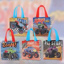 5/15 Stück Rennwagen-Themen Vlies-Tragetaschen, Monster Truck Muster Geschenktüten, geeignet für Themenfeiern, Einschulungsfeiern, Geburtstage, Geschäftsbesuche, Party-Gastgeschenke, Einschulungszeit, anwendbar für Feiertage, Veranstaltungen, Klassentreffen und verschiedene Anlässe - 9008-1-2-3-6-7 - Übersicht 11
