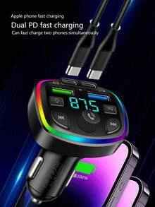 This Car Adapter Integrates MP3, FM Radio And Bluetooth 5.0, Equipped With Dual QC3.0 Fast Charging Ports, Features Playback Memory And Dual-Mode Anti-Interference Chip, Providing CD-Quality Sound - Multicolor - View 11
