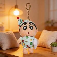 Miniso 蜡笔小新系列吊坠，蓝色衣服/鳄鱼/红色衣服/站立睡衣/坐姿睡衣，可爱娃娃吊坠，包包钥匙扣挂件，绝佳生日礼物（1个） - 彩色 - 查看 5