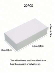 1/3/6/10/20块装花泥块，适用于鲜花和人造花DIY装饰，绿色花泥块，可用于插花、植物装饰和手工制作，春夏花卉装饰，家居、婚礼、生日派对、花卉用品、派对装饰和花园装饰，塑料人造花，母亲节、父亲节。 - 方形白色 - 查看 15