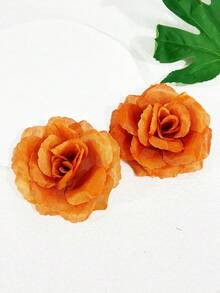 2pcs Women's Middle Eastern Festival Gold, Silver, Green, Orange, Pink, Blue Rose Flower Hair Clips, Casual Bohemian Hawaii Beach Party Elegant Halloween Christmas Accessories, Festival Outfits For Women, Girly, Christmas, Hair Accessories, Valentines Accessories, Head Accessories, Hairpin,Summer,Holiday,Travel - Multicolor - View 25