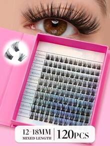 Waloshow DIY Eyelash Extension Kit, Lash Cluster Length 10-18mm, Includes Lash Glue, Sealant, Remover And Application Tools, Convenient For Home Use - White - View 8