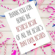 Thiệp chúc mừng sinh nhật bạn thân, Cảm ơn vì đã là người bạn tốt nhất, Vật phẩm dành cho doanh nghiệp nhỏ, Thiệp cảm ơn, Quà tặng sinh nhật, Thiệp chúc mừng độc đáo - Một kích cỡ phù hợp cho tất cả - Xem 7