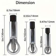 3件套金属螺母劈开器工具，9mm-22mm重型螺母撬开器，用于拆卸损坏的螺母，手动压力螺母分离器拆卸工具 - 3件套 - 查看 2