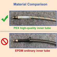 一套厨房阳台水槽龙头，三档旋转出水嘴冷热水龙头，含安装配件和软管，适用于洗脸盆等厨房用品和厨房配件。 - 銀色 - 查看 5