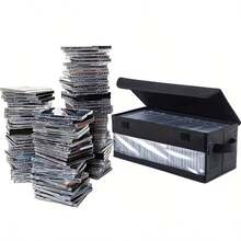 2 Packs Large Capacity CD DVD Storage Case Holds 165 Discs Each Durable - Black - View 9