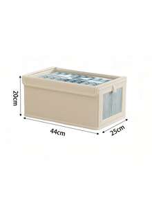 升级版牛津布窗口开放式可视衣物收纳盒带盖，大型布艺可折叠收纳盒，适用于家庭，壁橱装饰装饰节日装饰房间装饰家居装饰卧室装饰连衣裙裤子鞋子牛仔裤靴子裙子卧室，收纳盒，家庭收纳，女式白色 T 恤，女式黑色裤子，女士冬装，连衣裙， - 彩色 - 查看 28