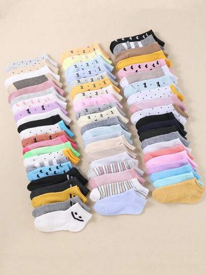 15pcs Kids Socks, Cartoon Multicolor Versatile Children Socks, Back To School Student Socks