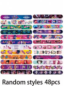 12/24/36/48个装卡通K-POP拍手环，动漫拍手环，生日派对用品，拍照道具，节日礼物 - 彩色 - 查看 11