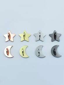 Alloy DIY Phone Case 2pcs Silver-Color Metal Heart, Star, Moon Snap Buttons, Suitable For DIY Phone Case Straps, Keychains, Bag Accessories, Keyring, Phone Lanyard, Handmade Decorative Jewelry Findings, Compatible With Android/ 17/16/15 And Other Smartphone Models Easter Birthday Gift - Multicolor - View 7