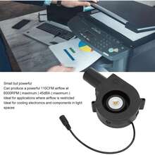 Ventilador Soplador Mini 12V con Control de Velocidad para Refrigeración de Receiver, DVR, X-B, Módem - Negro - Ver 4