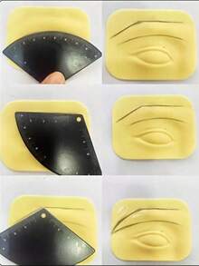 1 Set Reusable Precise Eyebrow Stencil Template, Quick Eyebrow Shaping Ruler, Suitable For Beginners To Professional Makeup Artists, Eyebrow Tattoo Stencil Beauty Tool - Multicolor - View 3