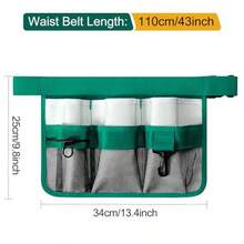 Garden Apron For Women Adjustable Tool Belt With 8 Pockets - Heavy Duty Oxford Work Belt For Gardening Construction Green - 綠色的 - 查看 2