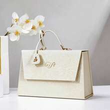 Hộp quà bằng da cao cấp có tay cầm, kích thước 9x5.1x6 inch, khóa từ tính, có thể tái sử dụng, hộp quà tặng trang nhã cho đám cưới, sinh nhật, cầu hôn, quà tặng cho phù dâu, đựng trang sức, nước hoa, mỹ phẩm – Đóng gói đơn - Xem 4