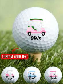 Customized Golf Balls, Personalized Text To Improve Distance And Accuracy. White Golf Balls Suitable For Golf Parties, Graduation Gifts, Father's Day, Valentine's Day Gifts, And Golf Equipment. Sporty Style. - White - View 2