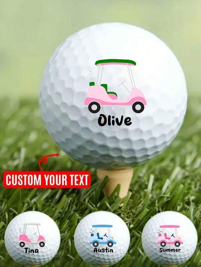 Customized Golf Balls, Personalized Text To Improve Distance And Accuracy. White Golf Balls Suitable For Golf Parties, Graduation Gifts, Father's Day, Valentine's Day Gifts, And Golf Equipment. Sporty Style.