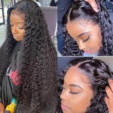 Ear To Ear Lace Frontal Deep Curly Brazilian Virgin Human Hair Deep Wave 13x4 Or 4x4 Frontal Closure Pre Plucked With Baby Hair Natural Black - Natural Black - View 3
