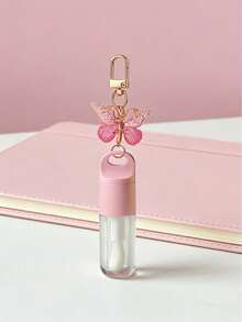 1 tuýp son bóng trong suốt 5ml kèm móc khóa hình bướm, tuýp son bóng có thể nạp lại kèm cọ, móc khóa/móc trang trí túi xách đựng dầu dưỡng môi/che khuyết điểm di động, chống rò rỉ và có thể tái sử dụng, thích hợp đựng son dưỡng, dầu dưỡng môi và kem che khuyết điểm, lý tưởng cho sử dụng hàng ngày, du lịch, sự kiện, tiệc tùng, món quà tuyệt vời cho người làm nước hoa, chuyên viên làm đẹp, nghệ sĩ trang điểm, người đam mê làm đẹp và du khách, thích hợp cho Ngày Valentine, sinh nhật, tiệc tùng, đám cưới. - Nhiều màu - Xem 7