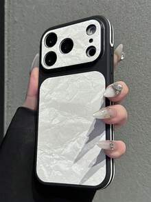 Ốp lưng điện thoại sang trọng họa tiết núi tuyết chuyển sắc, chất liệu nhung mờ, tương thích với iPhone 17Pro Max 16Pro Max 15 Pro Max 14Pro Max 13 Pro Max 17Pro Max 16 Pro Max 15 Pro Max 14 Pro Max 13 Pro Max 17Pro Max 16 Pro Max 15 Pro Max 14 Pro Max 13 Pro Max Thiết kế thời trang với cửa sổ lớn bảo vệ ống kính camera, mặt lưng mềm mại. - trắng - Xem 2