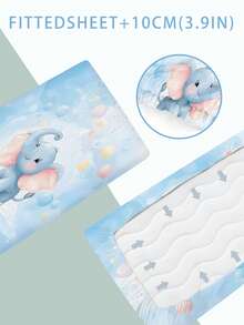 1PC Cartoon Pattern Single Bed Sheet, Made Of Polyester Material, Digitally Printed, Suitable For Decorating Baby Bedrooms, Holiday Gifts, All Seasons - Multicolor - View 5