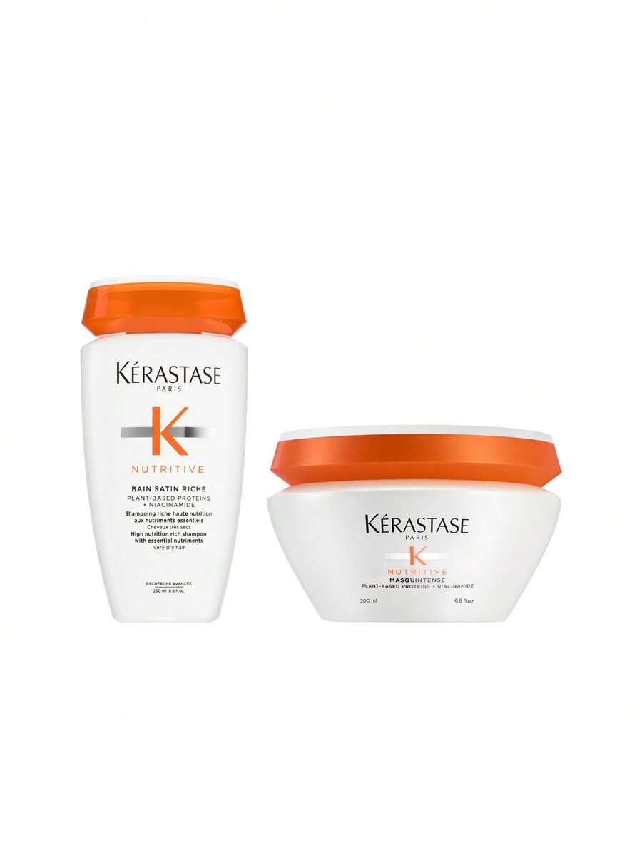 Kérastase [Bundle] Nutritive Bain Satin Riche Shampoo 250 Ml + Masquintense Hair Mask 200 Ml - Nutritive - View 1