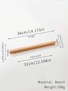 1个7字形简约木纹木质拉手，家具抽屉柜门把手，日式天然木纹风格 - 櫸木 - 查看 7