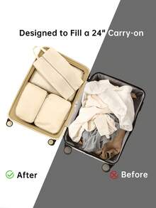 4pcs Travel Compression Packing Cubes, Foldable Clothes & Laundry Organizer - Multicolor - View 4