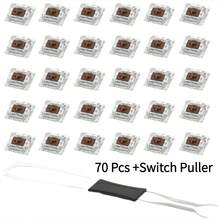 50pcs/100pcs Practical Blue/Black/Red/Brown Mechanical Keyboard Switches, Hot-Swappable Cross Axis Core - With Keycap Puller - Multicolor - View 35