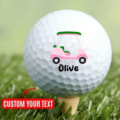 Customized Golf Balls, Personalized Text To Improve Distance And Accuracy. White Golf Balls Suitable For Golf Parties, Graduation Gifts, Father's Day, Valentine's Day Gifts, And Golf Equipment. Sporty Style.