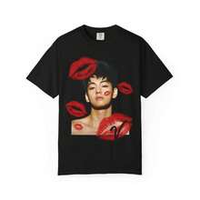 V Taehyung  Kiss Pattern T-Shirt, Kpop Fan T-Shirt - Black - View 2
