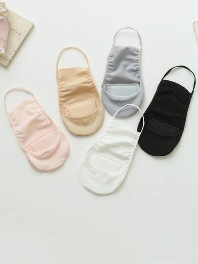 5 Pairs Women's Breathable Half Feet Socks Summer Ultra-Short Thin Ship's Sock Sling High-Heeled Shoes Shallow Mouth Invisible Socks