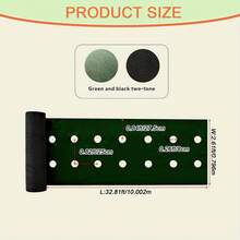 1.77oz Tela de barrera de jardín perforada de alta calidad - Verde y negro de doble capa, adecuada para camas de fresas y camas de plantación, control transpirable para el patio, huerta, huerto, jardín - Perforar agujeros verdes y negros - Ver 11