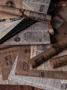 60 pezzi/confezione Carta decorativa con testo in inglese vintage, materiale di sfondo per collage fai-da-te - SCZ032 - Visualizzare 9