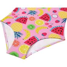Girls Bathing Suit Size 2-10 Years - Cute Toddler Swimsuit Girl Adjustable One Piece Swimwear For Summer Beach Wear - 色彩繽紛的水果 - 查看 4