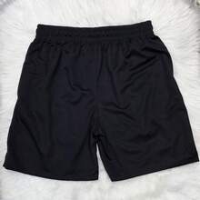 Men's Dry Fit Gym Shorts With Pockets - 黑色 - 查看 2