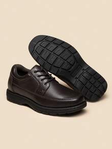 Men's Sqaure Toe Dress Shoes Walk Derby Athletic Oxford For Business Trips Commuting Shoes - Brown - View 1