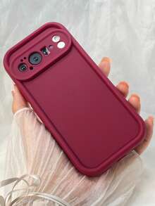 対応 GooglePixel 8a 9A Pixel 10 かわいい Pixel 8 9 10 Pro 対応 電話ケース エンジェルアイズ TPU ソフトケース、ドーパミンカラー、シンプル、滑り止め、落下防止、厚みのある保護 - バーガンディ - チェックする 5
