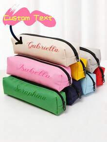 Japanese Style Minimalist Pencil Case, Large Capacity Student Pencil Pouch, Customizable - Multicolor - View 1