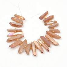 1pc Natural Crystal Beads Strand, DIY Natural Crystal Bracelet Necklace Earring Jewelry Making - A - View 18
