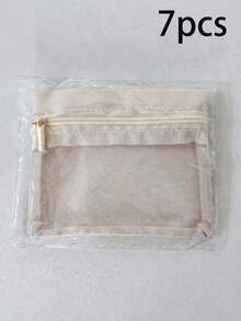 1/3/7pcs Portable Jewelry Box, Earring, Necklace, Bracelet Storage Bag, Transparent Material For Easy Viewing And Protection, Small Size For Easy Carrying - Multicolor - View 11