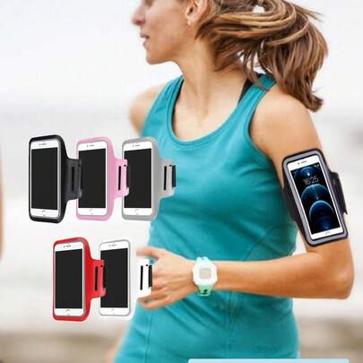 Sac support de téléphone pour le bras pour la course et la fitness, convient pour iPhone 15/14/13/12/11 Pro Max/XS/XR/X/8/7/6 Plus/SE/Mini, Galaxy Ultra Edge/S24/S23/S22/S21/S20/Note 20/10, avec poche de rangement et brassard, idéal pour les sports de plein air comme la randonnée, le cyclisme et la course, noir